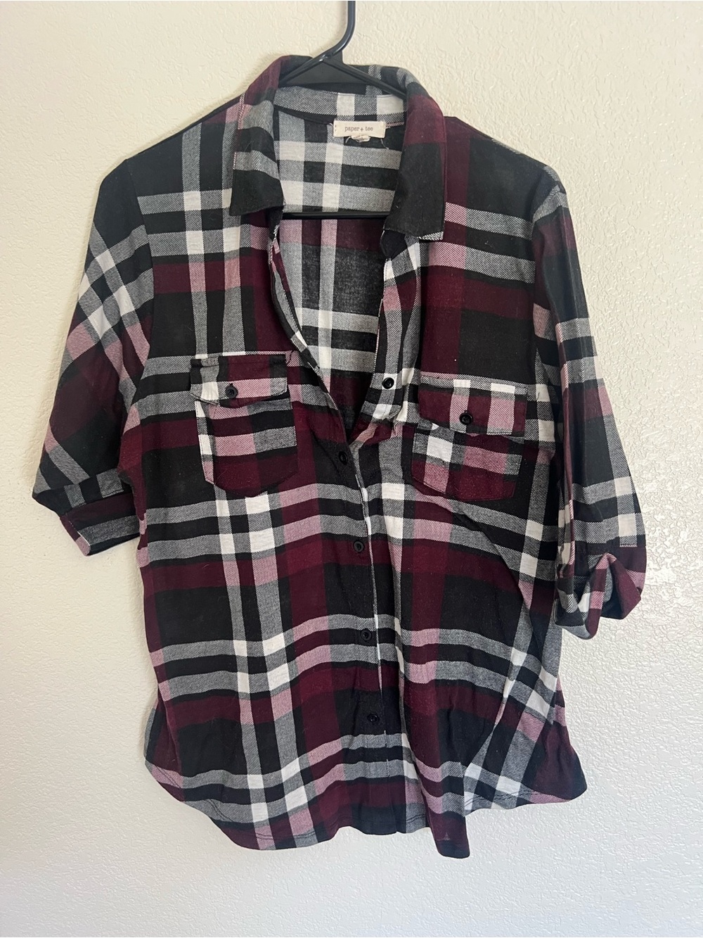 Paper Tee Plaid Button-Down Shirt